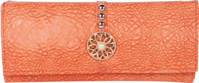 

DN Enterprises Women Trendy Orange Genuine Leather Wallet(5 Card Slots), Black