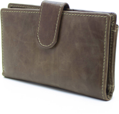 

flex boom Women Brown Genuine Leather Wallet(6 Card Slots)