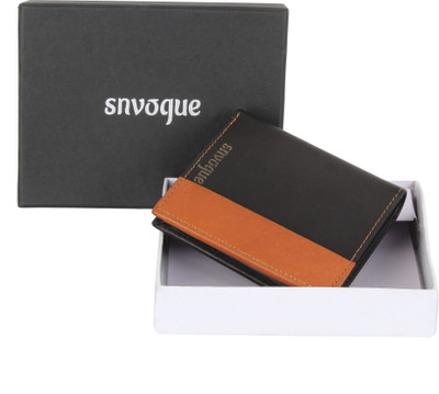 

SNVOGUE Men Casual Black, Tan Genuine Leather Wallet(8 Card Slots)