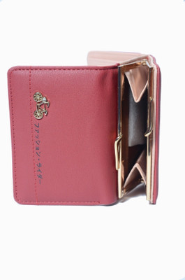 

AZCORE Girls Casual Pink Artificial Leather Wallet(7 Card Slots), Maroon