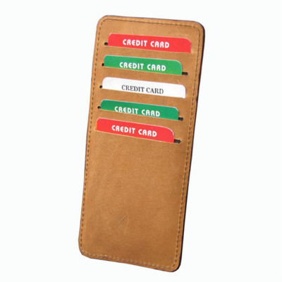 

ABYS Men Tan Genuine Leather Wrist Wallet(10 Card Slots)
