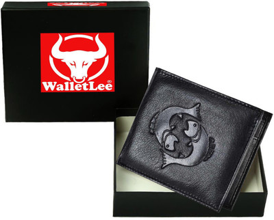 

WalletLee Men Black Genuine Leather Wallet(1 Card Slot)