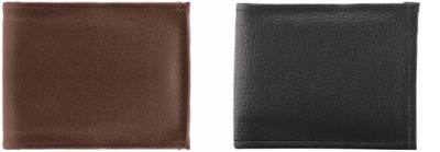 

LeeRooy Men Casual Black, Brown Artificial Leather Wallet(3 Card Slots), Combo