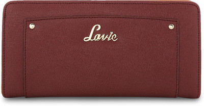 Lavie Women Casual Red Artificial Leather Wallet(14 Card Slots), Wine