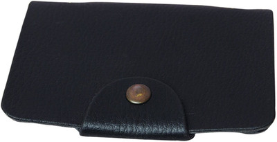 LAER Boys Casual Black Artificial Leather Card Holder(10 Card Slots)