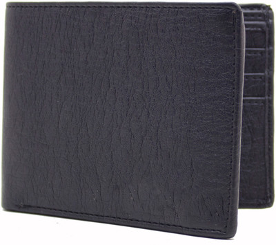 MS Men Casual Blue Artificial Leather Wallet(10 Card Slots), Black