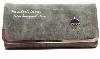 

Ambrosia Women Casual Green Artificial Leather Wallet(8 Card Slots), Grey