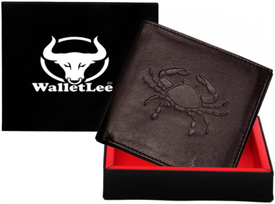 

WalletLee Men Casual Black Genuine Leather Wallet(1 Card Slot), Brown