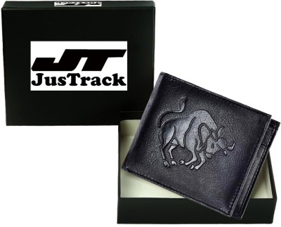 

JusTrack Men Casual Black Genuine Leather Wallet(1 Card Slot)