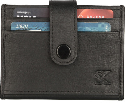 

Styler King Men Casual Black Genuine Leather Card Holder(10 Card Slots)