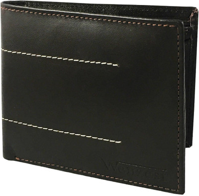 WENZEST Men Casual Black Artificial Leather Wallet(3 Card Slots)