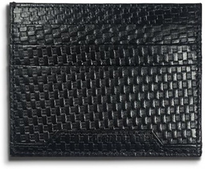 

Firdekho Men Casual Black Genuine Leather Wallet(6 Card Slots), Chequered black