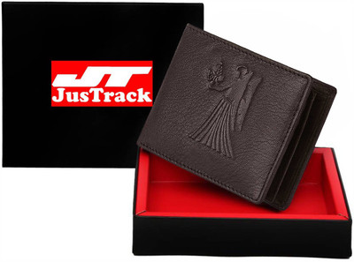 

JusTrack Men Casual Black Genuine Leather Wallet(1 Card Slot), Brown