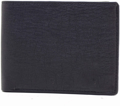 

MS Men Casual Black Artificial Leather Wallet(10 Card Slots)