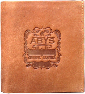 

ABYS Men Casual Tan Genuine Leather Wallet(7 Card Slots)