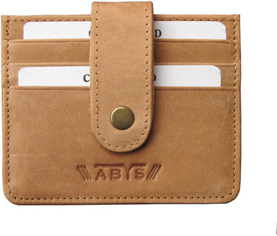 

ABYS Men Casual Tan Genuine Leather Card Holder(7 Card Slots)