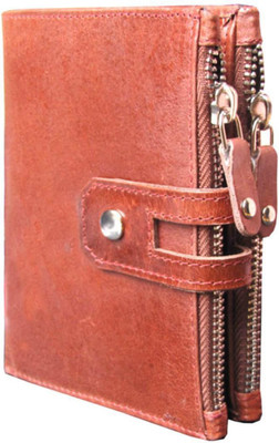 

ABYS Men Brown Genuine Leather Wrist Wallet(12 Card Slots)