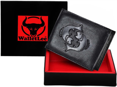 

WalletLee Men Casual Black Genuine Leather Wallet(1 Card Slot)