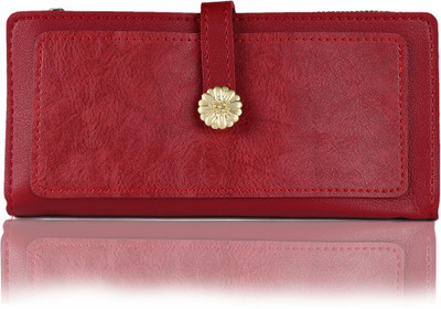 

iSweven Girls Red Artificial Leather Wallet(11 Card Slots)
