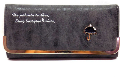 

Ambrosia Women Trendy Black Artificial Leather Wallet(8 Card Slots)