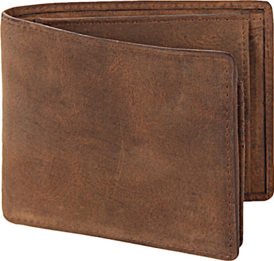 

Leather Zentrum Men Formal Brown Genuine Leather Wallet(8 Card Slots)