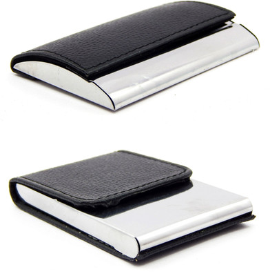 

ELS Men Casual Black Artificial Leather Card Holder(8 Card Slots)