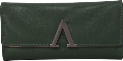 

Cidky Women Trendy Green Artificial Leather Wallet(10 Card Slots), Dark green