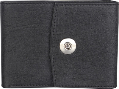 

SAE Men Black Artificial Leather Wallet(8 Card Slots)