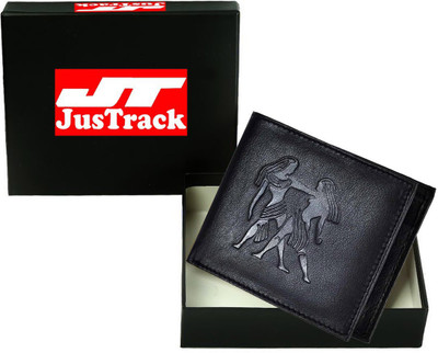 

Justrack Men Casual Black Genuine Leather Wallet(2 Card Slots)