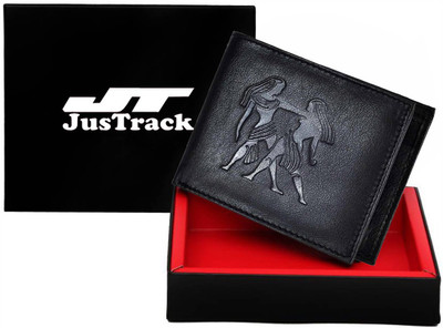 

Justrack Men Casual Black Genuine Leather Wallet(1 Card Slot)