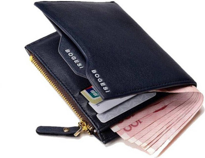 Bogesi Boys Blue Artificial Leather Wallet(6 Card Slots)