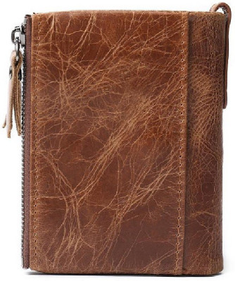 

Gubintu Men Casual Brown Genuine Leather Wallet(6 Card Slots)