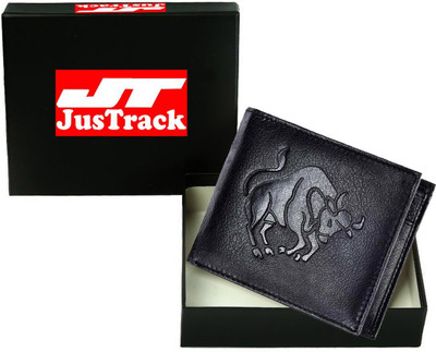 

JusTrack Men Casual Black Genuine Leather Wallet(1 Card Slot)