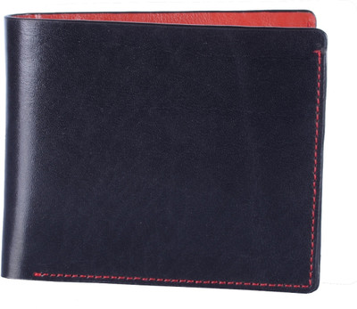 

Vener Fabica Men Formal Blue Genuine Leather Wallet(6 Card Slots), Black