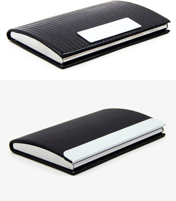

ELS Men Casual Black Artificial Leather Card Holder(8 Card Slots)