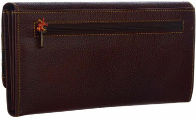 

Leatherman Women Casual Brown Genuine Leather Wallet(11 Card Slots)