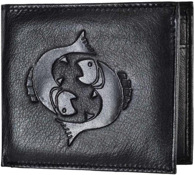 

JusTrack Men Black Genuine Leather Wallet(1 Card Slot)