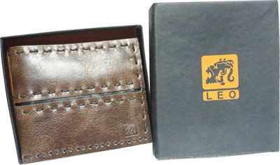 

Leo Men Casual Brown Artificial Leather Wallet(8 Card Slots)