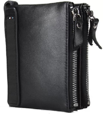 

gubintu Men Casual Black Genuine Leather Wallet(6 Card Slots)