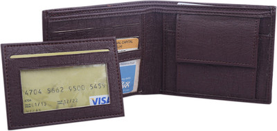 

Chardlie Men Casual Purple Genuine Leather Wallet(3 Card Slots), Brown