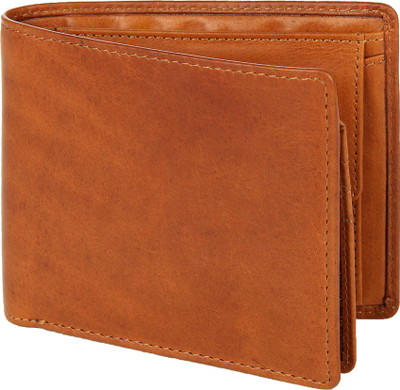 

Leather Zentrum Men Casual Tan Genuine Leather Wallet(9 Card Slots)