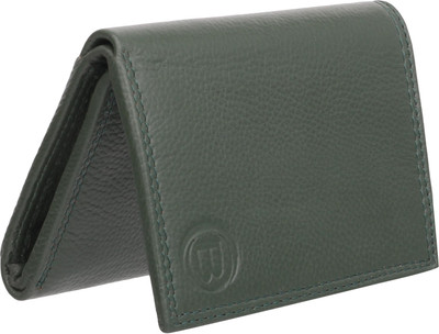 

BACHELOR Men Casual Green Genuine Leather Wallet(6 Card Slots), Brbc46