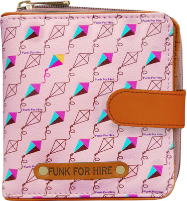 

FUNK FOR HIRE Women Casual Pink Artificial Leather Wallet(8 Card Slots)