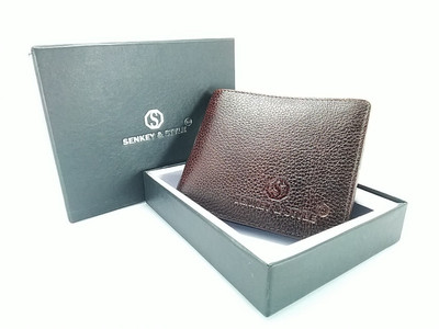 

SENKEY STYLE Men Brown Genuine Leather Wallet(5 Card Slots)