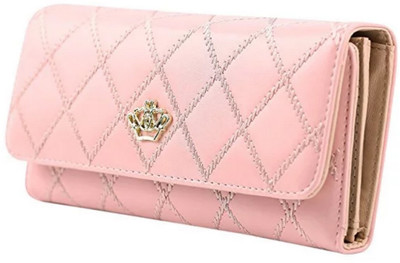 

Elios Women Casual Pink Artificial Leather Wallet(13 Card Slots), Rose