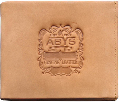 

ABYS Men Casual Tan Genuine Leather Wallet(8 Card Slots)