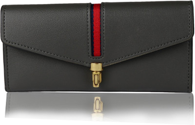 

iSweven Girls Grey Artificial Leather Wallet(10 Card Slots)
