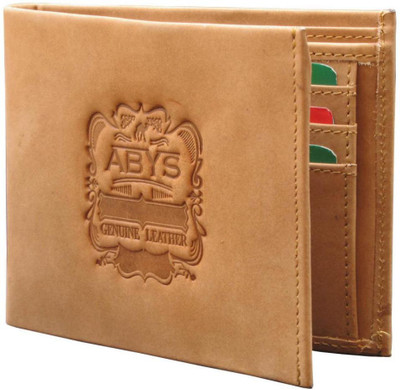 

ABYS Men Tan Genuine Leather Wrist Wallet(8 Card Slots)
