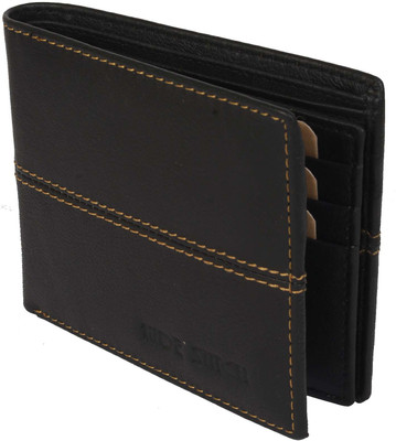 

Hidestitch Men Casual Black Genuine Leather Wallet(9 Card Slots)