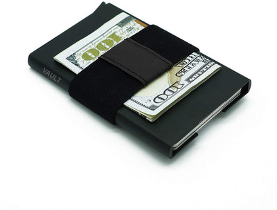 

House of Quirk Men Casual Black Aluminium Card Holder(7 Card Slots)